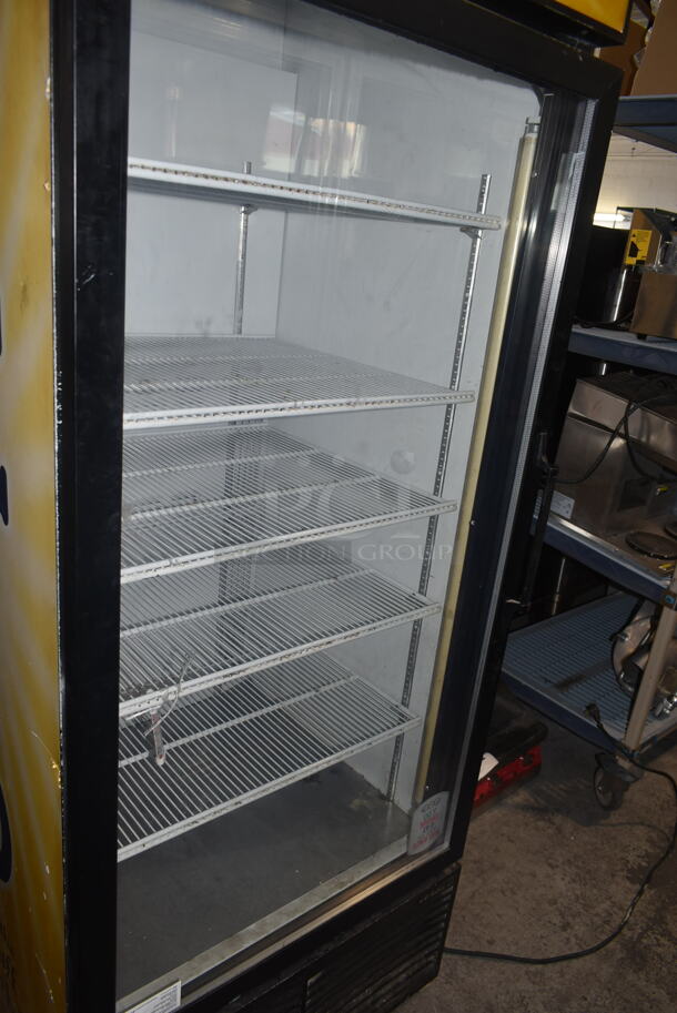 Habco ESM28 Metal Commercial Single Door Reach In Cooler Merchandiser w/ Poly Coated Racks. 115 Volts, 1 Phase. Tested and Powers On But Does Not Get Cold
 - Image 4 of 7