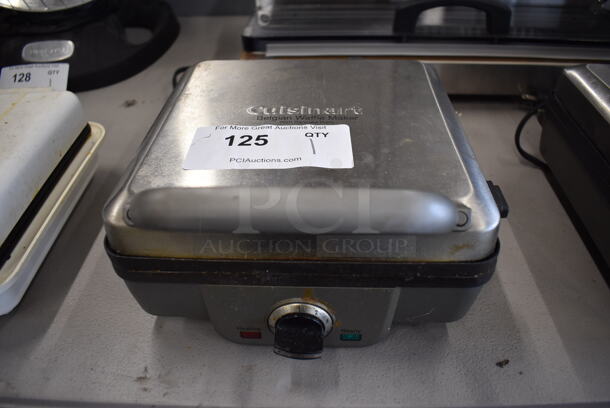 Cuisinart WAF-300 Metal Countertop Waffle Maker. 120 Volts, 1 Phase. 9x12x7 - Image 1 of 6