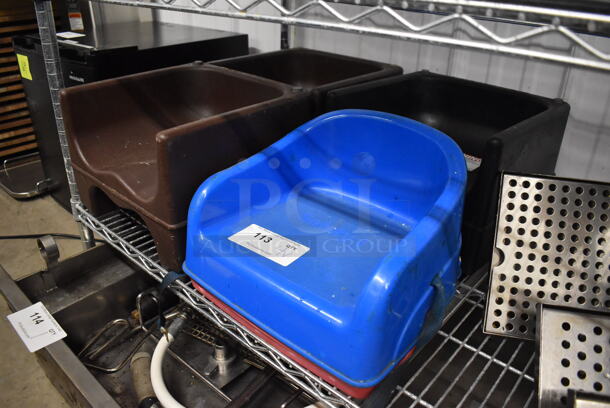 4 Various Poly Booster Seats. Includes 12x12x9. 4 Times Your Bid! - Image 2 of 3