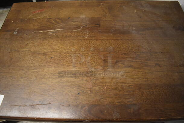 Wooden Table on Metal Table Base. 36x24x25 - Image 4 of 5