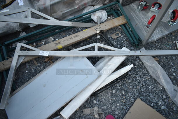BRAND NEW SCRATCH AND DENT! All One Money! Lot of Various Items Including Black Wire Shelf, Green Shelf Frames and Metal Pieces - Image 9 of 9