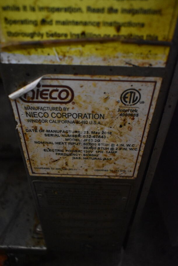 2018 Nieco JF63-2G Stainless Steel Commercial Countertop Natural Gas Powered BroilVection Conveyor Charbroiled Burger Grill. - Image 7 of 7