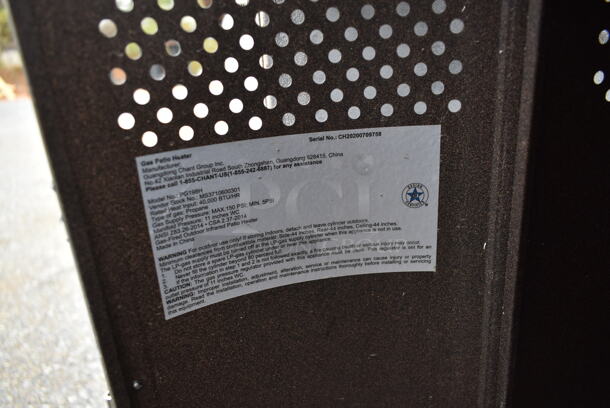 MainStays PG198H Metal Floor Style Propane Gas Powered Patio Heater. 40,000 BTU. - Image 6 of 7