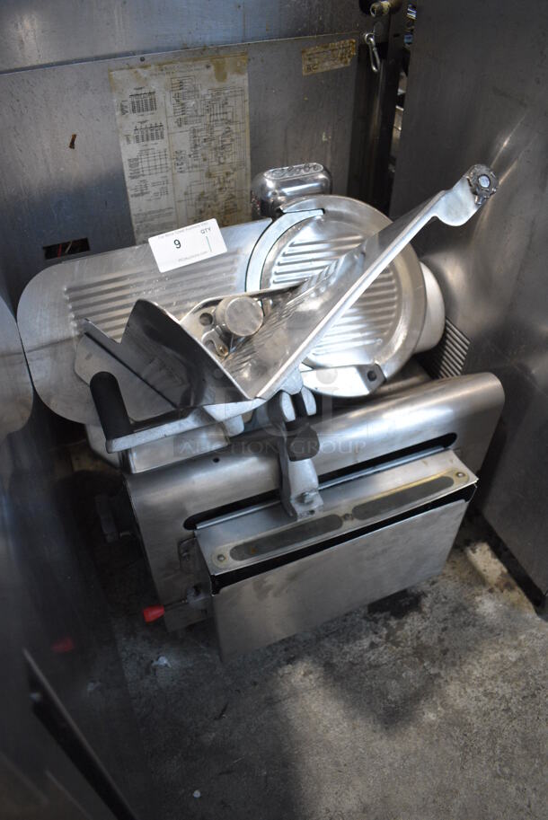 Globe Model 775L Stainless Steel Commercial Countertop Automatic Meat Slicer w/ Sharpening Blade. 115 Volts, 1 Phase. 26x27x32. Tested and Working! - Image 4 of 9