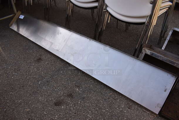 Metal Shelf w/ Wall Mount Brackets. 87x12x11 - Image 1 of 3