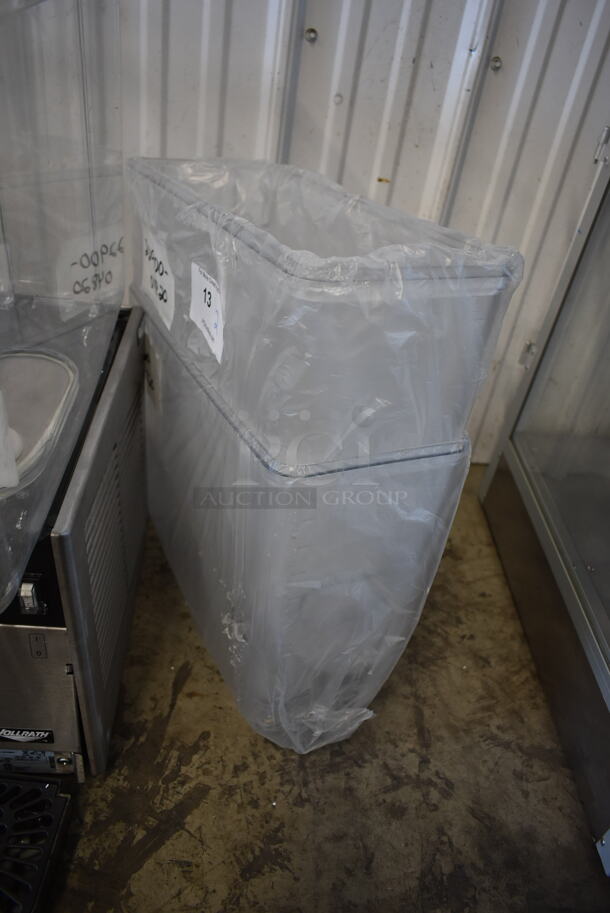 BRAND NEW SCRATCH AND DENT! 2 Crathco Poly Clear Refrigerated Beverage Machine Hoppers. - Image 2 of 4