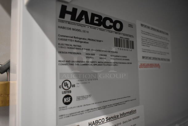 2019 Habco SE18 Metal Commercial Single Door Reach In Cooler Merchandiser w/ Poly Coated Racks. 115 Volts, 1 Phase. Tested and Working! - Image 4 of 5