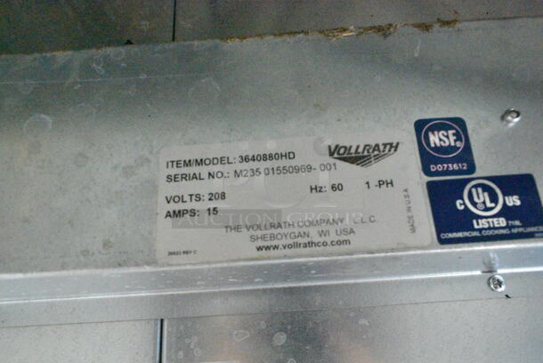 Vollrath 3640880HD Stainless Steel Commercial 5 Bay Steam Table Drop In. 208 Volts, 1 Phase.   - Image 5 of 5
