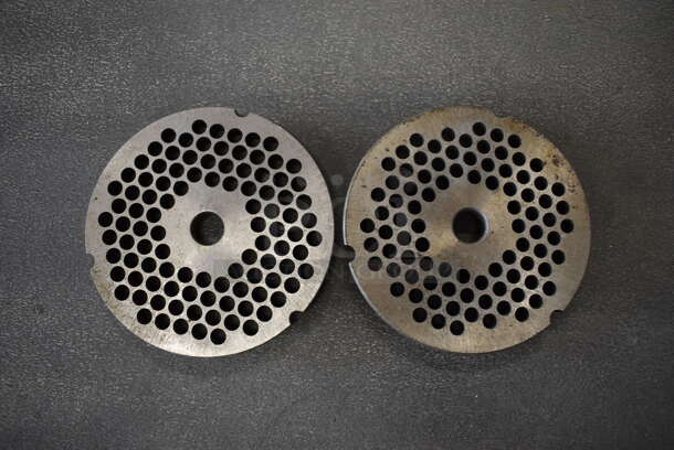 2 Metal Meat Grinder Plates. 4x4x0.5. 2 Times Your Bid! - Image 3 of 3