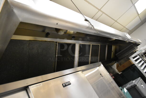 14' Stainless Steel Commercial Grease Hood w/ Lights and Filters. BUYER MUST REMOVE: This Item CANNOT Be Transported; Must Pick Up By Appointment Only. (kitchen #2) - Image 3 of 4