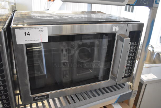 2020 Amana RCS10TS Stainless Steel Commercial Countertop Microwave Oven. 120 Volts, 1 Phase. 22x18x14 - Image 2 of 6