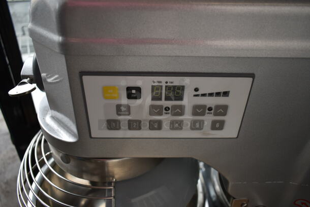 BRAND NEW SCRATCH AND DENT! Metal Commercial Countertop Planetary Dough Mixer w/ Stainless Steel Mixing Bowl, Bowl Guard, Dough Hook, Whisk and Paddle Attachments. 120 Volts, 1 Phase. Tested and Working! - Image 4 of 11