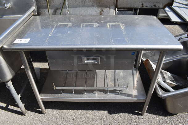 Stainless Steel Table w/ Drawer and Under Shelf.