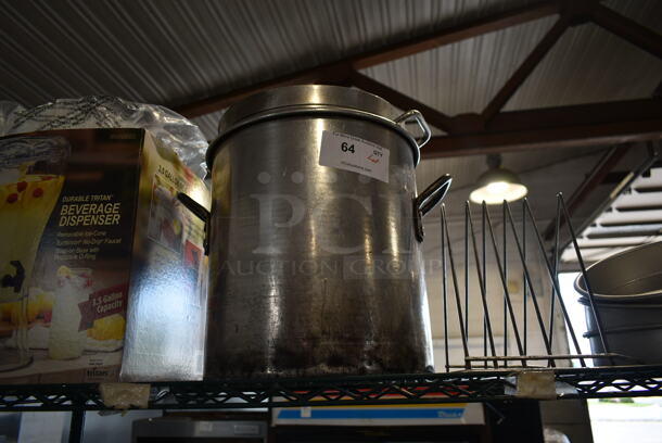 ALL ONE MONEY! Lot of Metal Stock Pot, Cutting Board Rack and Round Baking Pans - Image 2 of 3