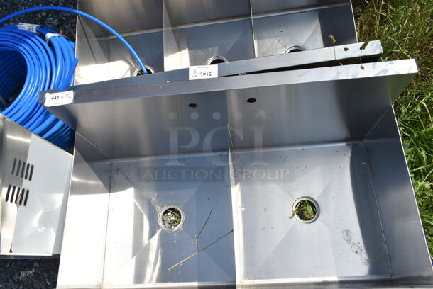 BRAND NEW SCRATCH AND DENT! Stainless Steel Commercial 2 Bay Sink. No Legs. Bays 24x24x12 - Image 7 of 7