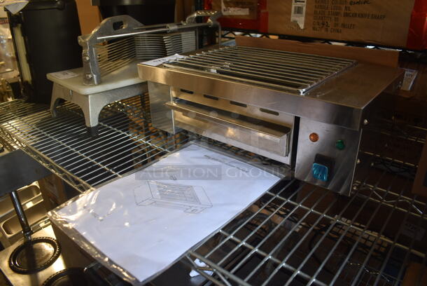 BRAND NEW! 2022 IBG-18 Stainless Steel Commercial Countertop BBQ Barbecue Grill. 110 Volts, 1 Phase. Tested and Working! - Image 3 of 4