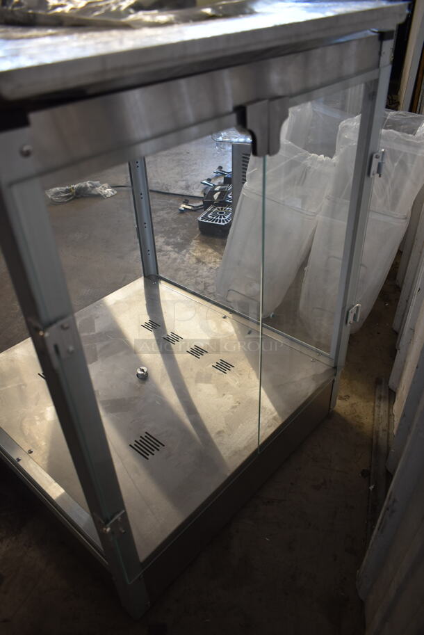 BRAND NEW SCRATCH AND DENT! Carnival King 382HPW18D2S Stainless Steel Commercial Countertop Heated Warming Cabinet Merchandiser. Stock Picture Used as Gallery Picture. 120 Volts, 1 Phase. Tested and Working! - Image 8 of 9