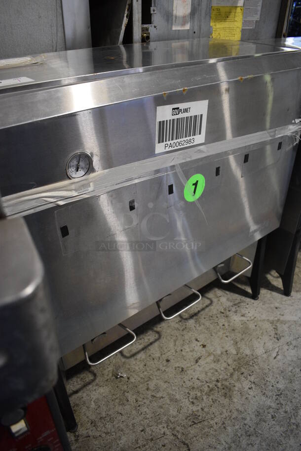 Silver King Model SKMAJ3 Stainless Steel Commercial Countertop Milk Dispenser. Does Not Have Refrigeration or Electrical. 115 Volts, 1 Phase. 38x17.5x39.5 - Image 4 of 6