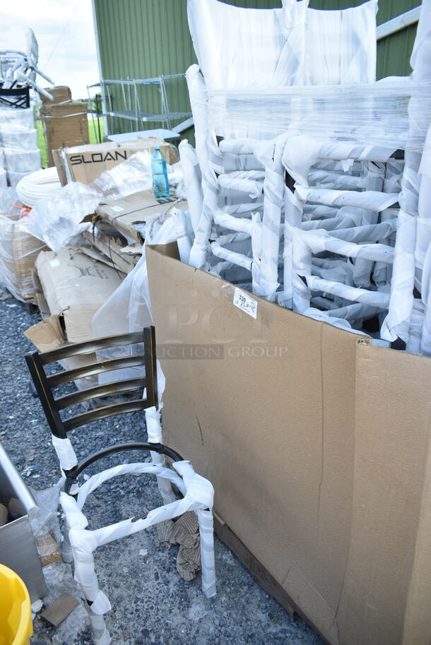 22 BRAND NEW SCRATCH AND DENT! Lancaster Table & Seating 164CMTLADDFR Metal Dining Height Ladder Back Chair Frames. 22 Times Your Bid! - Image 2 of 5