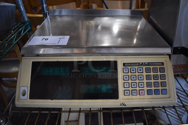 S-2000 Metal Commercial Countertop Food Portioning Scale. 15x14x6. Tested and Powers On But Displays Error