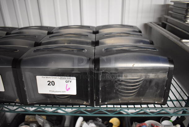 6 Tork Black and Clear Poly Napkin Dispensers. 8x6x6. 6 Times Your Bid! - Image 1 of 3