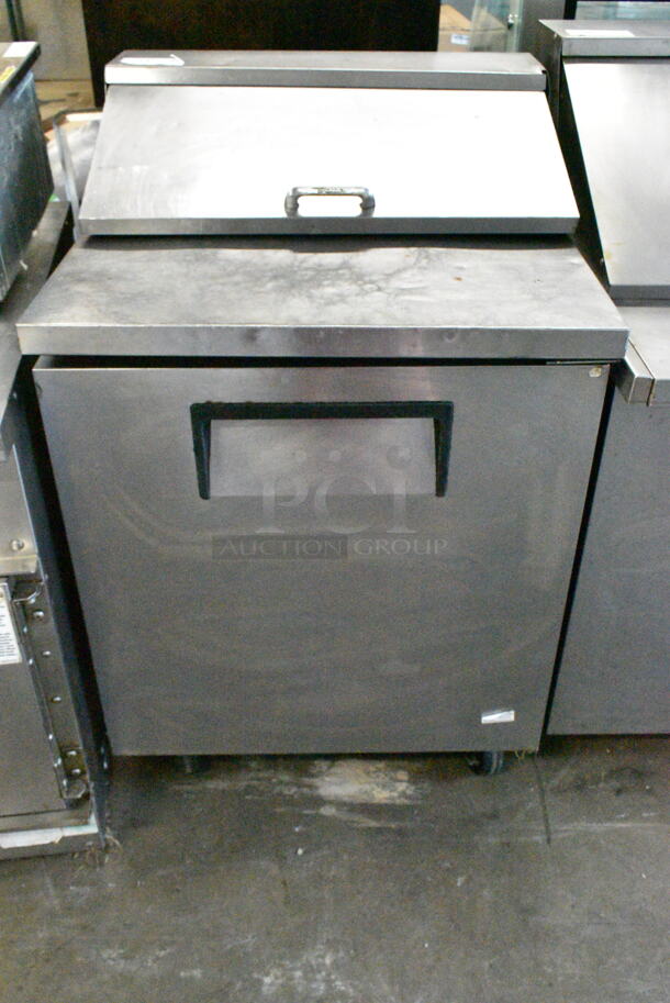 2017 True TSSU-27-08-HC Stainless Steel Commercial Sandwich Salad Prep Table Bain Marie Mega Top on Commercial Casters. 115 Volts, 1 Phase. Tested and Working! - Image 1 of 6