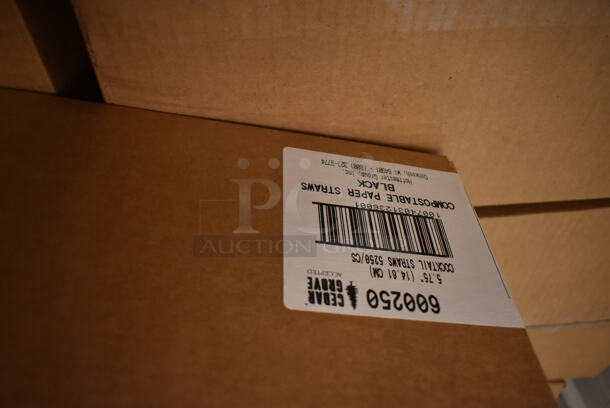 PALLET LOT of 16 BRAND NEW Boxes of Cedar Grove 600250 5.75" Cocktail Straws. 16 Times Your Bid! - Image 5 of 6