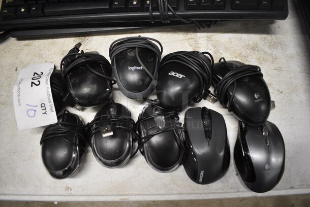 ALL ONE MONEY! Lot of 10 Various Computer Mice!