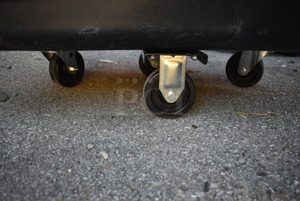 BRAND NEW! Rubbermaid Black Poly Bin on Casters. 38x26x29 - Image 4 of 6