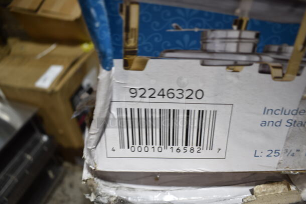 4 BRAND NEW SCRATCH AND DENT! Choice 92246320 Deluxe 8 Qt. Full Size Gold Accent Chafer. 4 Times Your Bid! - Image 3 of 6