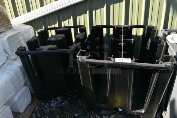 2 Poly Dish Caddy on Commercial Casters. 26.5x30x32, 23.5x29x32. 2 Times Your Bid!  - Image 1 of 7