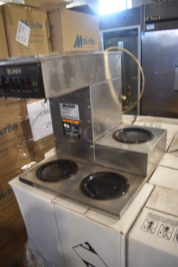 2012 Bunn CWTF15 Stainless Steel Commercial Countertop 3 Burner Coffee Machine. 120 Volts, 1 Phase.  - Image 3 of 4