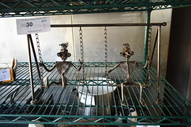 Metal Countertop Decoration of Swinging Monkeys. - Image 1 of 4