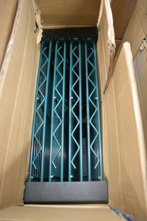 ALL ONE MONEY! Lot of 4 BRAND NEW IN BOX! Focus Green Finish Wire Shelves. 42x18x1.5 - Image 1 of 3