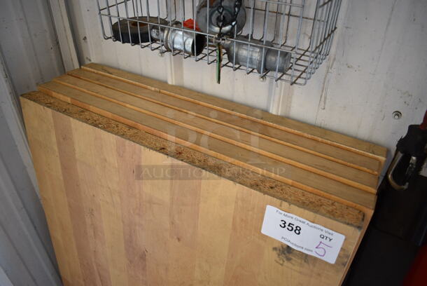 5 Wood Pattern Tabletops. 25.5x48.5x1.5. 5 Times Your Bid! - Image 2 of 4