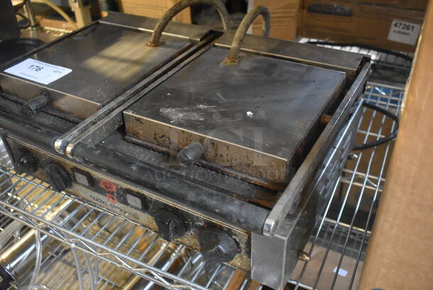 Nuova Simonelli Stainless Steel Commercial Countertop Double Panini Press Grill.  Tested and Working! - Image 3 of 5