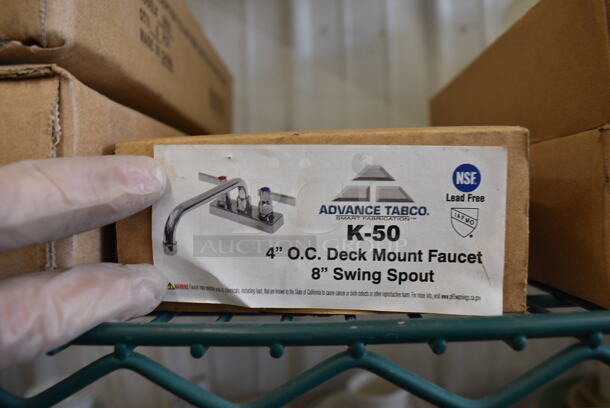 2 BRAND NEW IN BOX! Advance Tabco K-50 Stainless Steel Faucet and Handles. 2 
Times Your Bid! - Image 3 of 3
