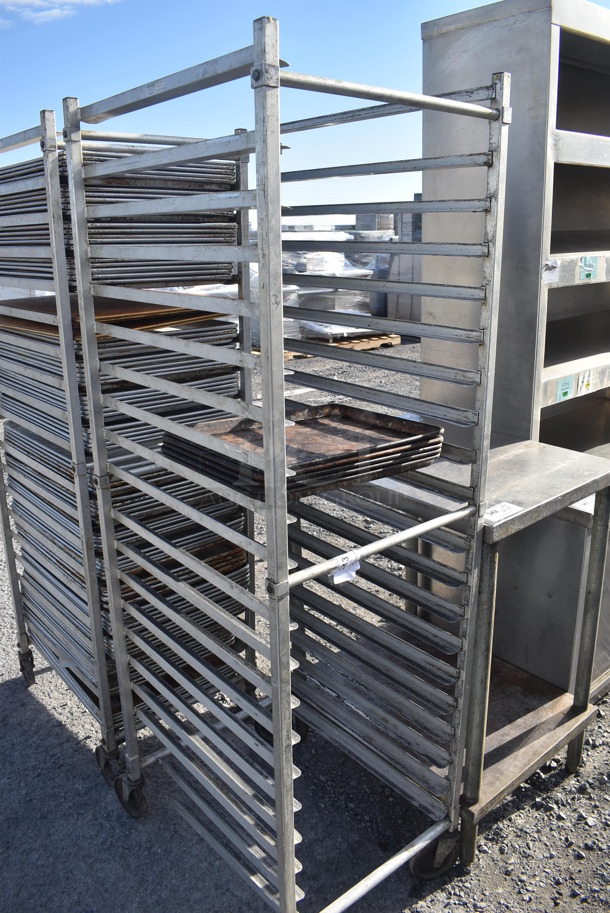 Metal Commercial Pan Transport Rack on Commercial Casters. 21x26.5x69 - Image 2 of 3