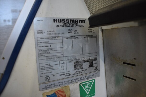 Hussmann Model SHM-5 Metal Commercial Floor Style Grab N Go Open Merchandiser w/ Metal Shelves. 115 Volts, 1 Phase. 60x30x44. Tested and Working! - Image 3 of 4