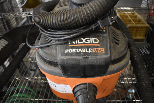 Rigid Orange and Black Poly Portable Vacuum Cleaner. 14x20x19. Tested and Working! - Image 4 of 4