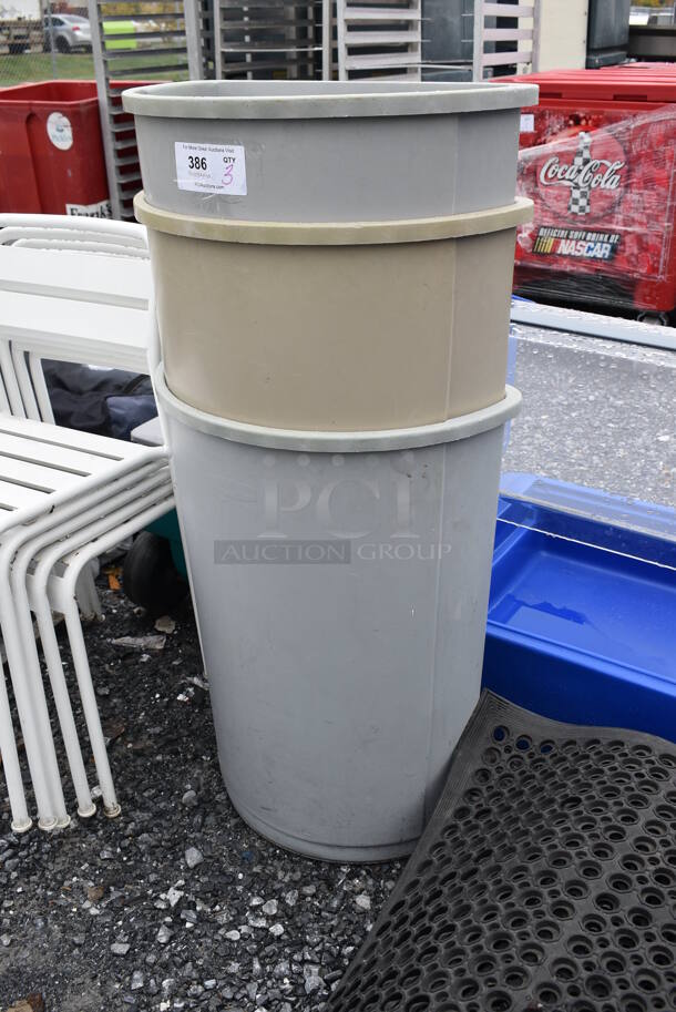 3 Poly Trash Cans. 21x11.5x28. 3 Times Your Bid! - Image 2 of 6