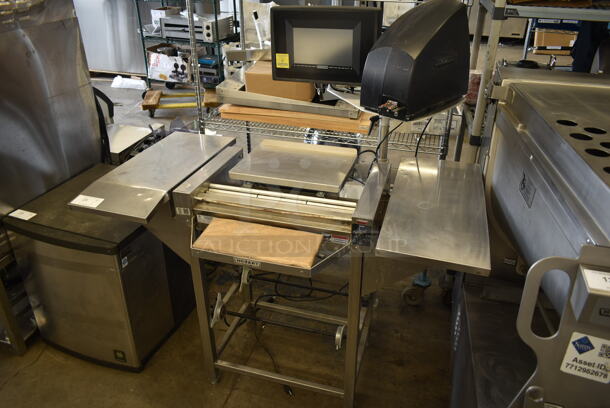 Hobart HWS-4C Stainless Steel Commercial Floor Style Wrapping Station. 120 Volts, 1 Phase. Tested and Working!