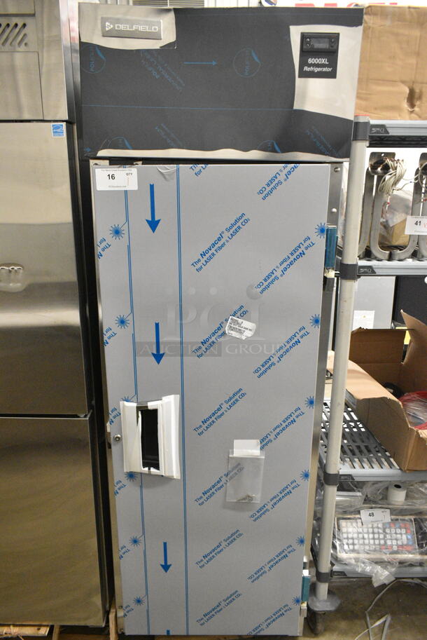 BRAND NEW SCRATCH AND DENT! 2023 Delfield 6025XL-S Stainless Steel 25 1/2" Single Section Full Door Reach-In Refrigerator. 115 Volts, 1 Phase.  Tested and Working! - Image 2 of 5