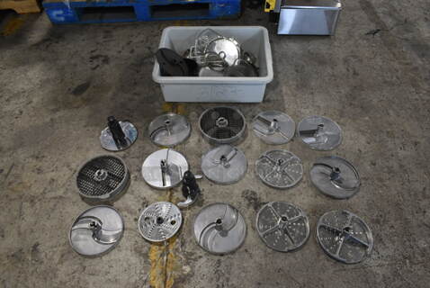 ALL ONE MONEY! Lot of Various Items Including Food Processor Blades, Food Processor Lids