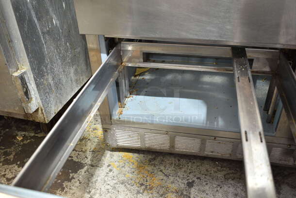 Delfield D4472N-30M Stainless Steel Commercial Sandwich Salad Prep Table Bain Marie Mega Top w/ 6 Drawers. Missing Lid. 115 Volts, 1 Phase. Tested and Does Not Power On - Image 10 of 12