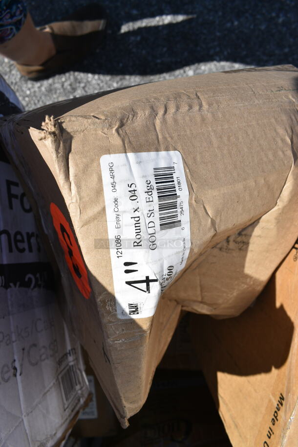 PALLET LOT of 22 BRAND NEW Boxes Including 50020CAFE Choice 20 oz. Café Print Poly Paper Hot Cup - 600/Case, NC12S Fabri-Kal NC12S Nexclear 12 / 14 oz. Clear Customizable Squat Plastic Cup - 1000/Case, 966UPWIDEB1-500 OneUp by Choice White 1-Ply Wide Interfold 6 1/2" x 8 1/2" Dispenser Napkin - 6000/Case, 346WKFSNSPM Medium Weight Wrapped Plastic Cutlery Pack with Napkin and Salt / Pepper, 130WBKFORKH Choice Black Heavy Weight Wrapped Plastic Fork - 1000/Case, 129MCS24B Choice 24 oz. Black Rectangular Microwavable Heavy Weight Container with Lid 8" x 5 1/4" x 2" - 150/Case, 347DC7 Choice 7 oz. Clear Plastic 1-Piece Dessert Cup - 200/Case, 128HD8BULK Choice Heavy Duty 8 oz. Microwavable Translucent Plastic Deli Container - 480/Case, 795PTOWHT1 Choice White Microwavable Folded Paper #1 Take-Out Container 4 3/8" x 3 1/2" x 2 1/2" - 450/Case, 129MCS323CW Choice 36 oz. White 9 3/4" x 7 1/4" x 2" 3-Compartment Rectangular Microwavable Heavy Weight Container with Lid - 150/Case, 129MCS24B Choice 24 oz. Black Rectangular Microwavable Heavy Weight Container with Lid 8" x 5 1/4" x 2" - 150/Case. 22 Times Your Bid!  - Image 3 of 12