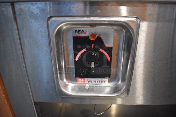 APW Wyott Stainless Steel Commercial 3 Bay Steam Table w/ Sneeze Guard and Under Shelf. 208/240 Volts, 1 Phase. 48x30x50 - Image 4 of 10