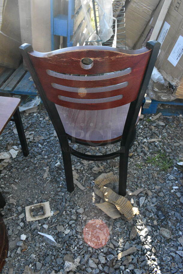 8 Wooden and Metal Dining Height Chair. 8 Times Your Bid!  - Image 4 of 4