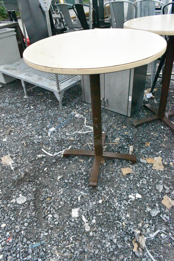 2 Bar Height Table on Brown Metal Table Base. 2 Times Your Bid! - Image 2 of 9