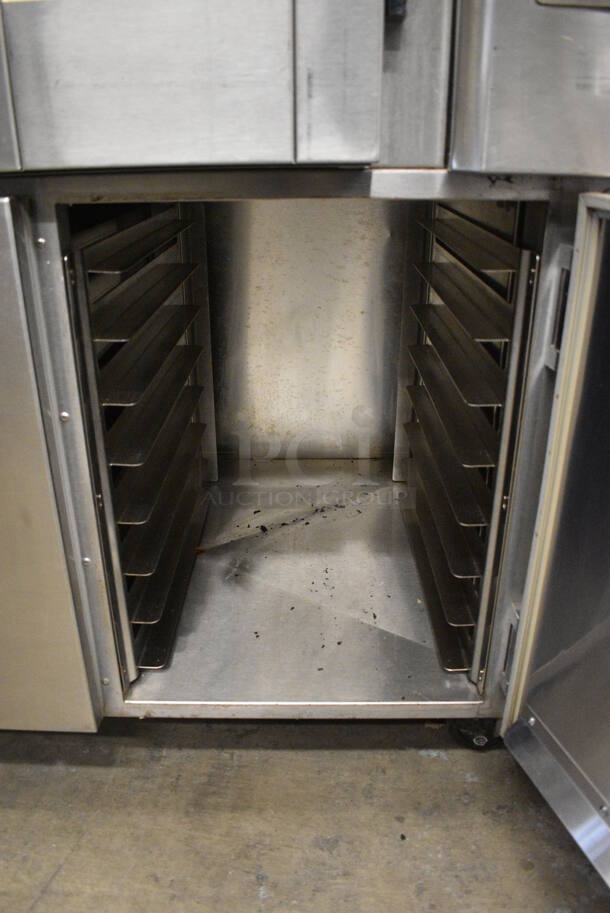 Hobart HO300E Stainless Steel Commercial Floor Style Electric Powered Mini Rotating Rack Oven on HPC800 2 Door Proofer w/ Commercial Casters. 208 Volts, 3 Phase. 48x37x81 - Image 8 of 8